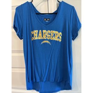 Los Angeles Chargers Shirt Womens Medium Slim Blue Football NFL Sport Ladies